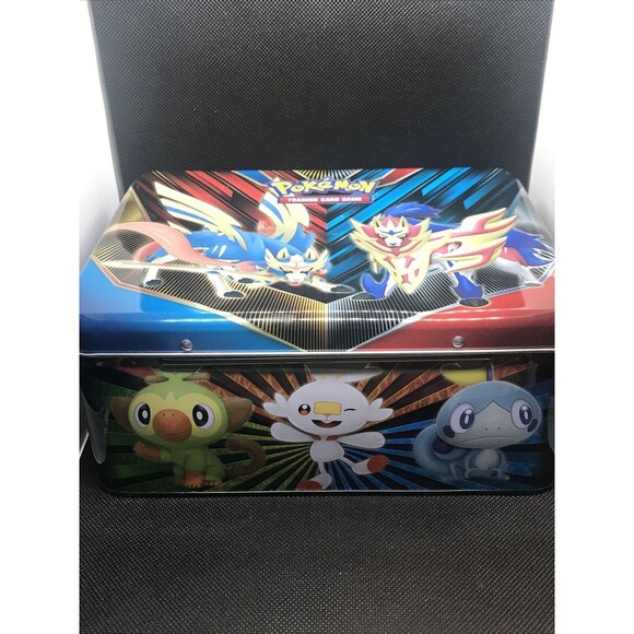 Pokemon Collectors Chest Metal Lunch Box Tin Zacian Zamazenta Sword Shield - Picture 3 of 7